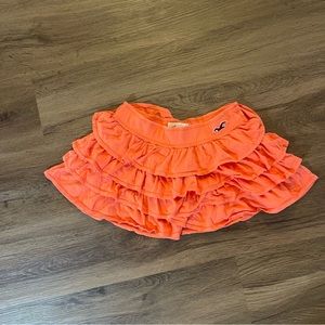 hollister ruffled layered mini skirt